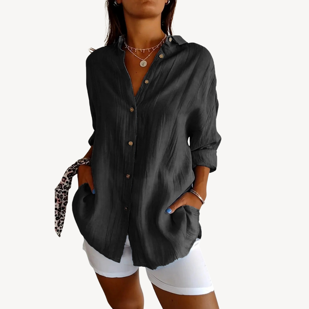 Button-Up Casual Blouse Women | Loravelle