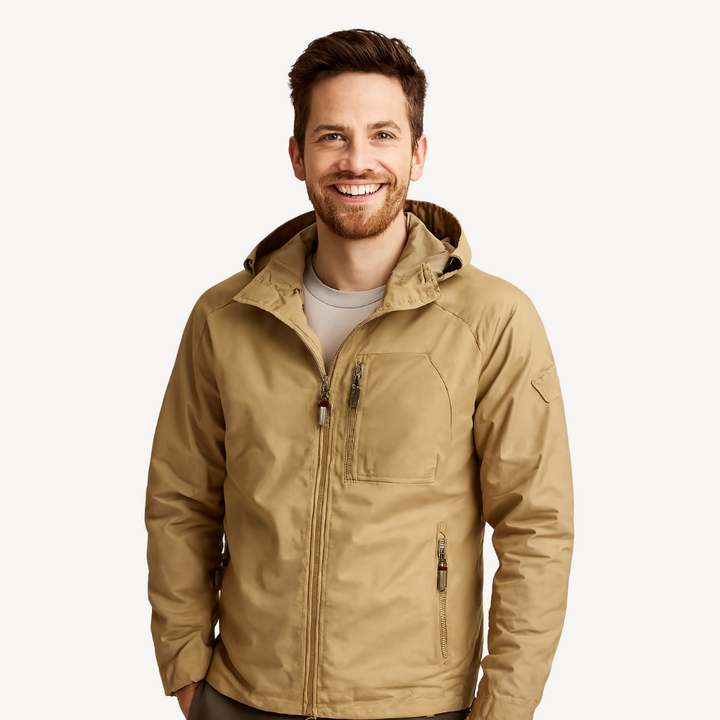 Men’s Casual Polyester Zip Jacket | Loravelle