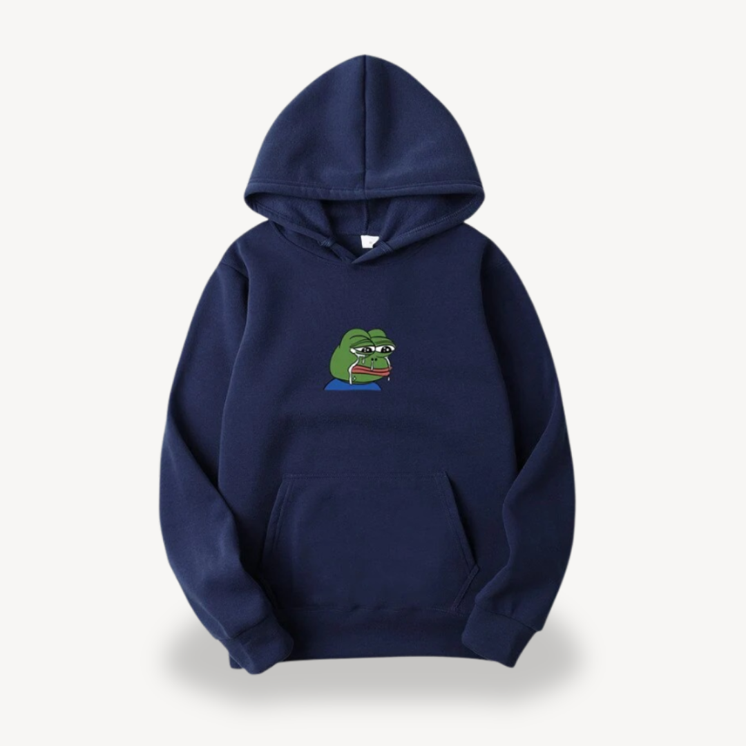 Pepe Frog Graphic Hoodie for Men | Loravelle
