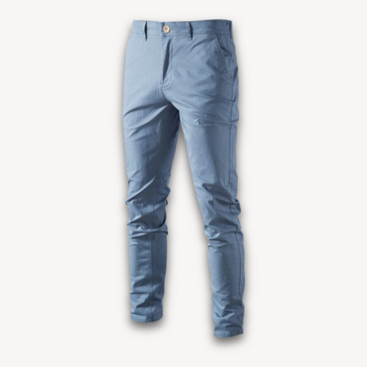 Loravelle | Men's Slim Fit Chinos - Cotton Stretch Casual Pants - Versatile Work & Everyday Wear