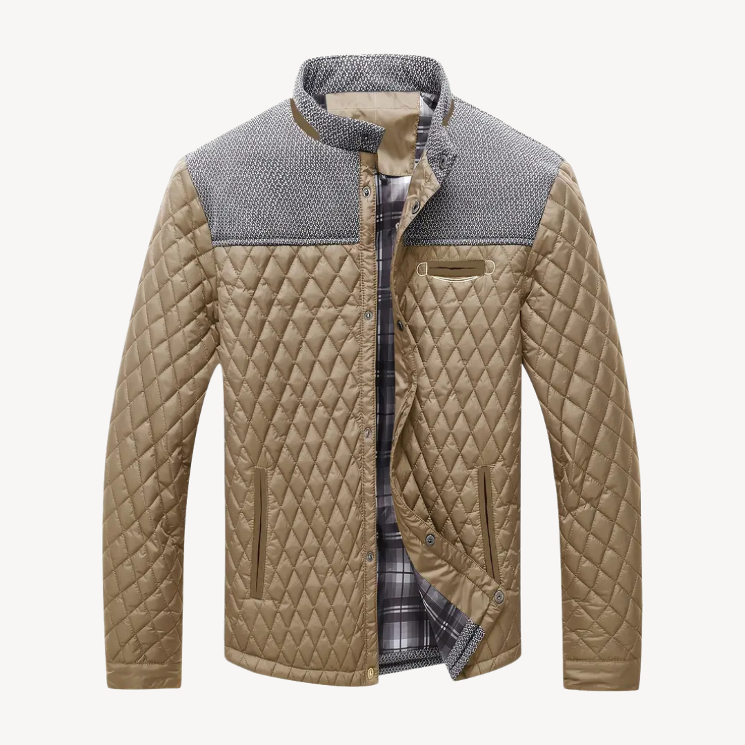 Quilted Colorblock Jacket Men | Loravelle