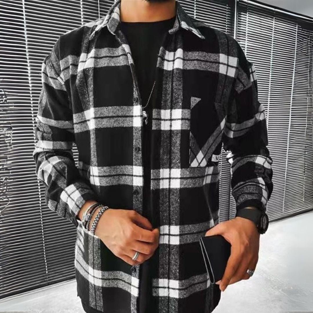 Cotton Plaid Flannel Shirt Men | Loravelle