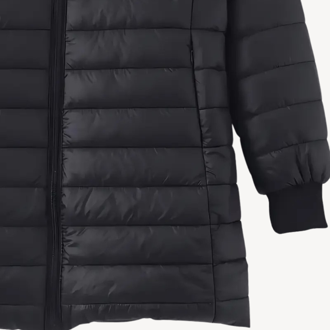 Women's Hooded Puffer Jacket with Sherpa Lining | Loravelle