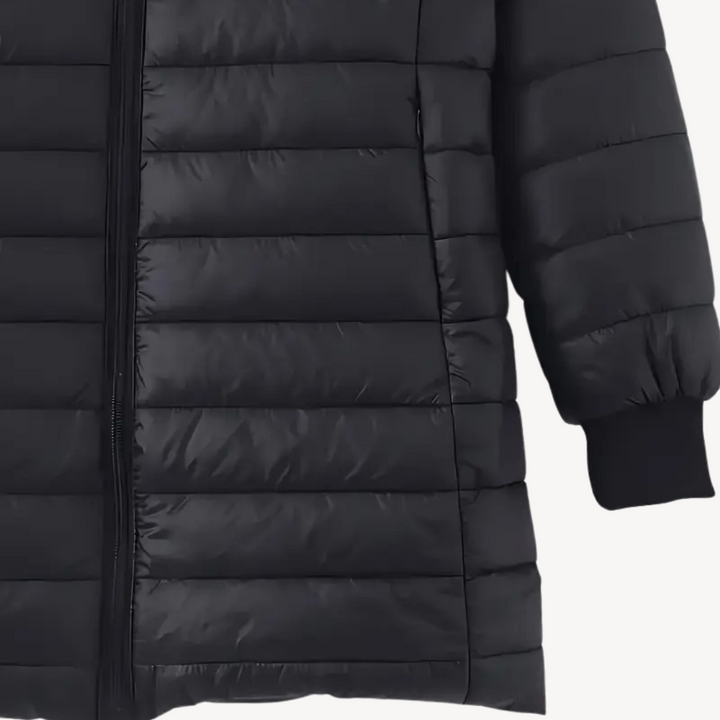 Women's Hooded Puffer Jacket with Sherpa Lining | Loravelle