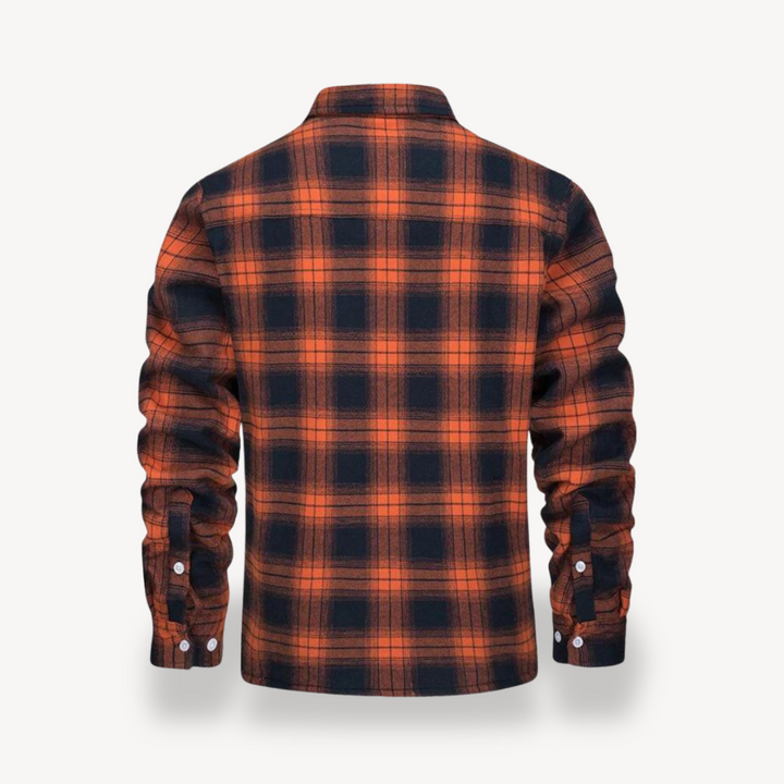 Men's Plaid Flannel Shirt with Sherpa Fleece Lining | Loravelle
