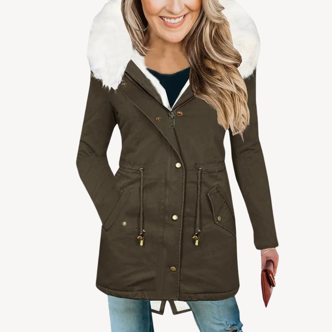Women's Faux Fur Hooded Parka Jacket | Loravelle