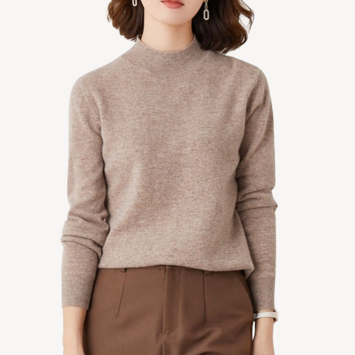 Mock Neck Cashmere Sweater Women | Loravelle