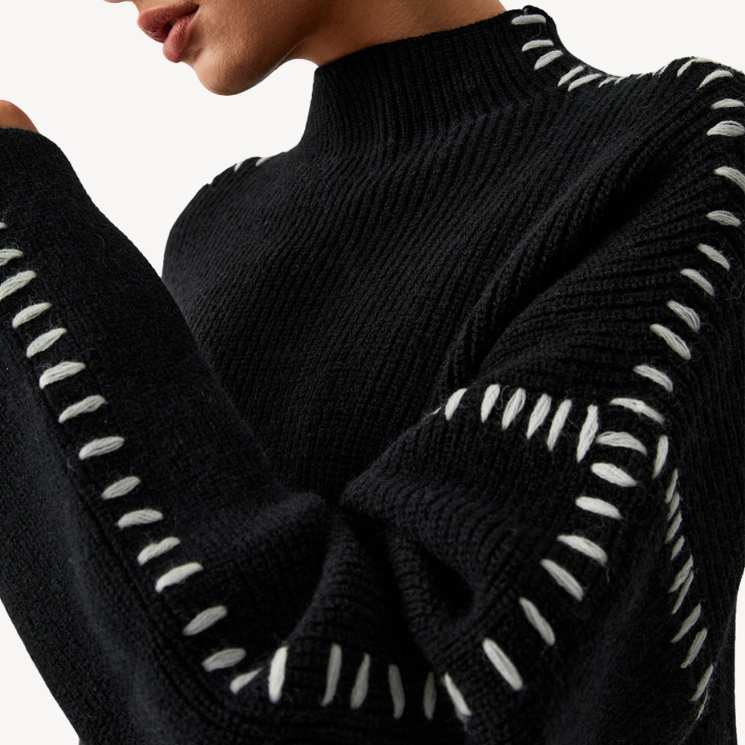 Women's Knit Stitch Detail Sweater | Loravelle
