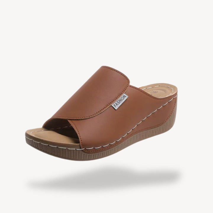 Leather Orthopedic Wedge Sandals Women | Loravelle
