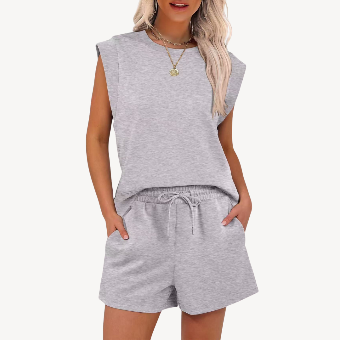 Women's Casual Cotton Shorts Set | Loravelle