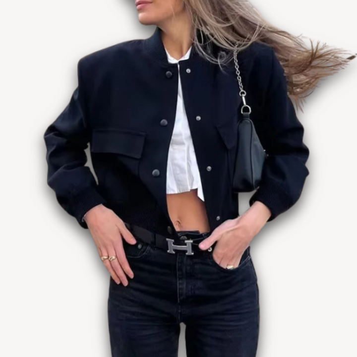 Loravelle | Women's Bomber Jacket - Lightweight Polyester - Stylish Casual Outerwear for Adults