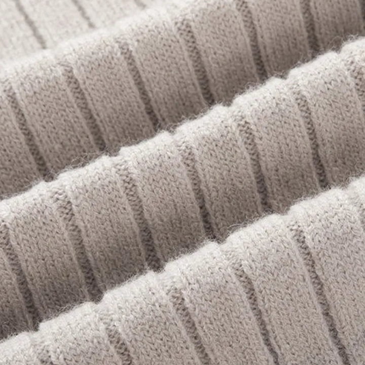 Men's Ribbed Quarter-Zip Sweater | Loravelle