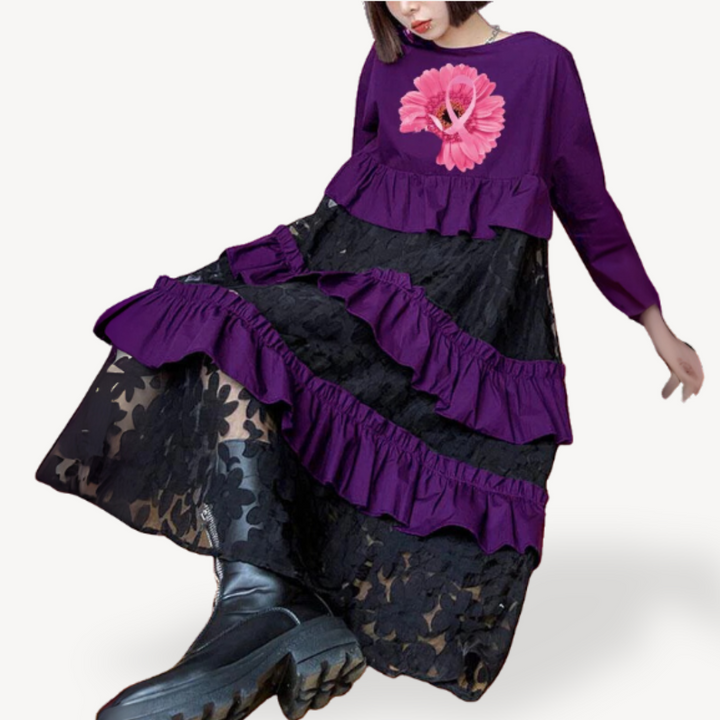 Women's Ruffle Tiered Lace Dress | Loravelle