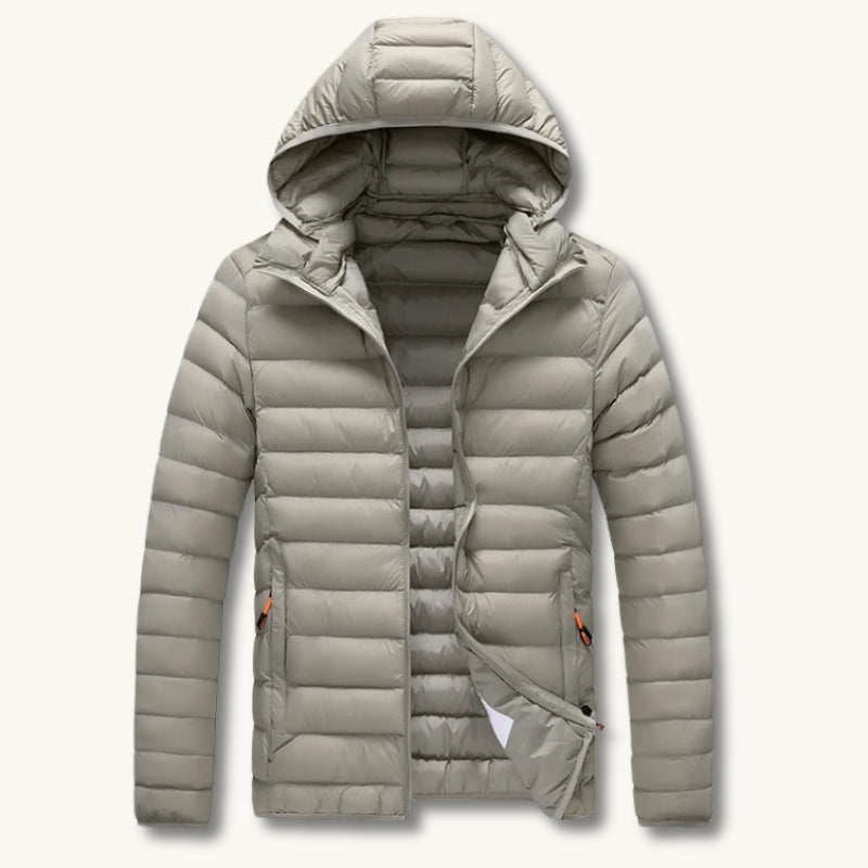 Loravelle | Men's Padded Autumn Jacket with Detachable Hood