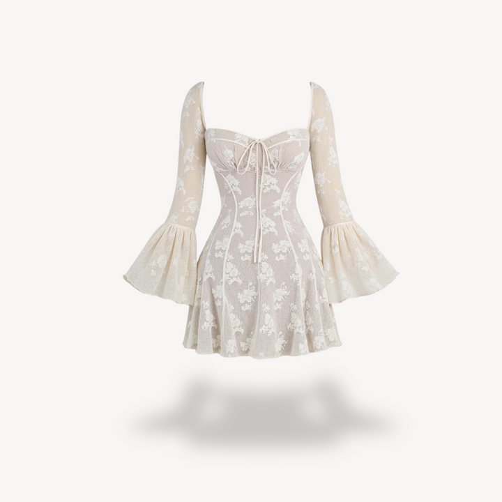 Women's Long Sleeve Lace Mini Dress | Loravell
