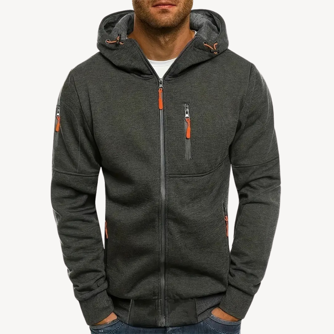 Men's Zip Hoodie Cotton Fleece | Loravelle
