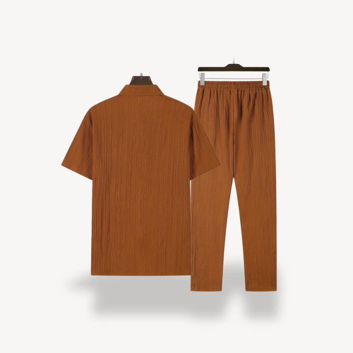 Men's Linen Blend Shirt & Pants Set | Loravelle