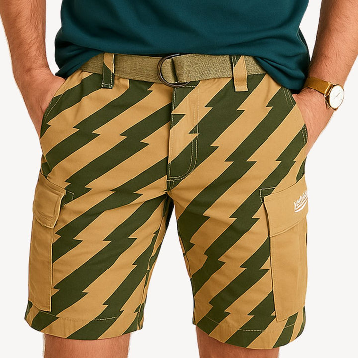 Men's Camo Cargo Shorts with Belt | Loravelle