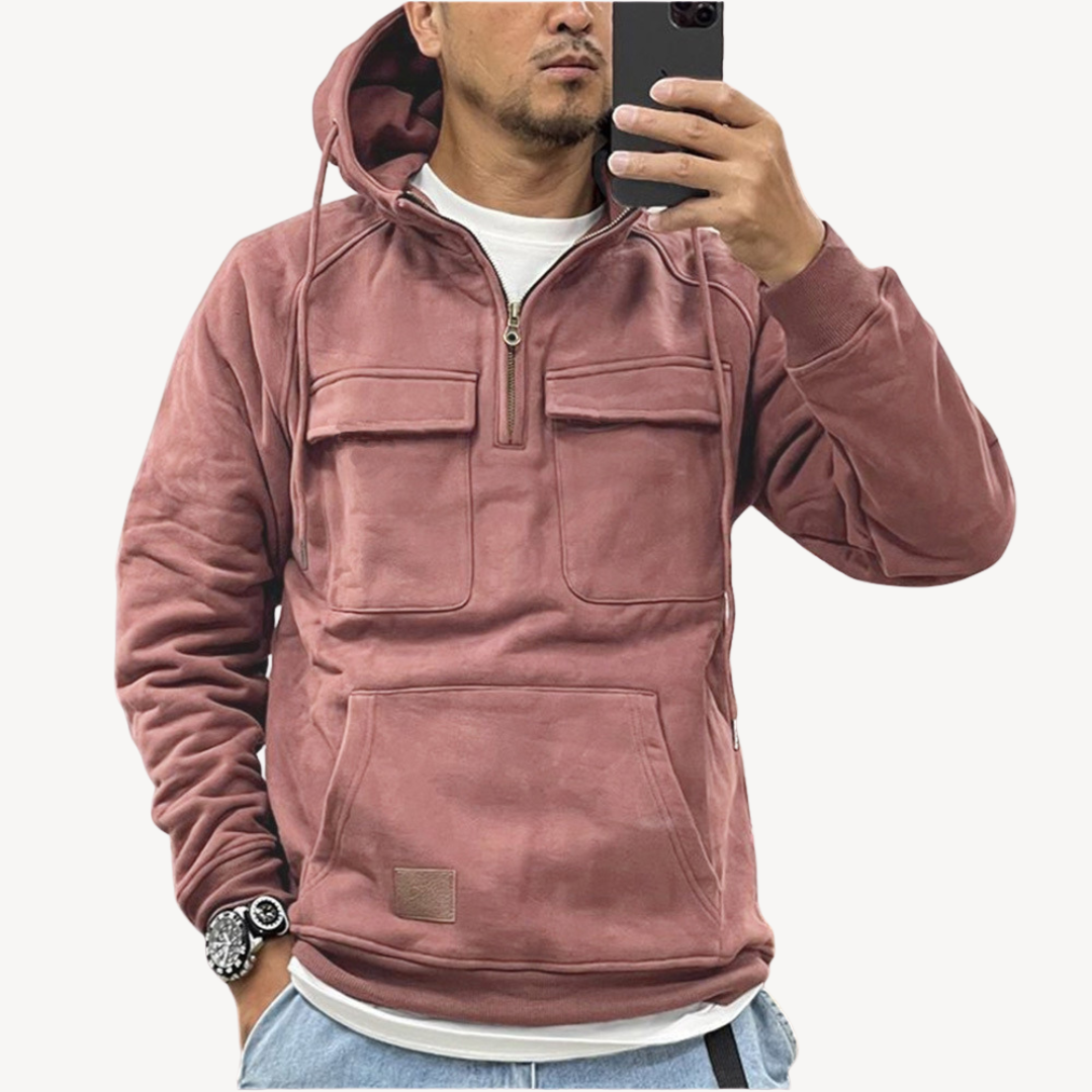 Men's Fleece Cargo Hoodie | Loravelle