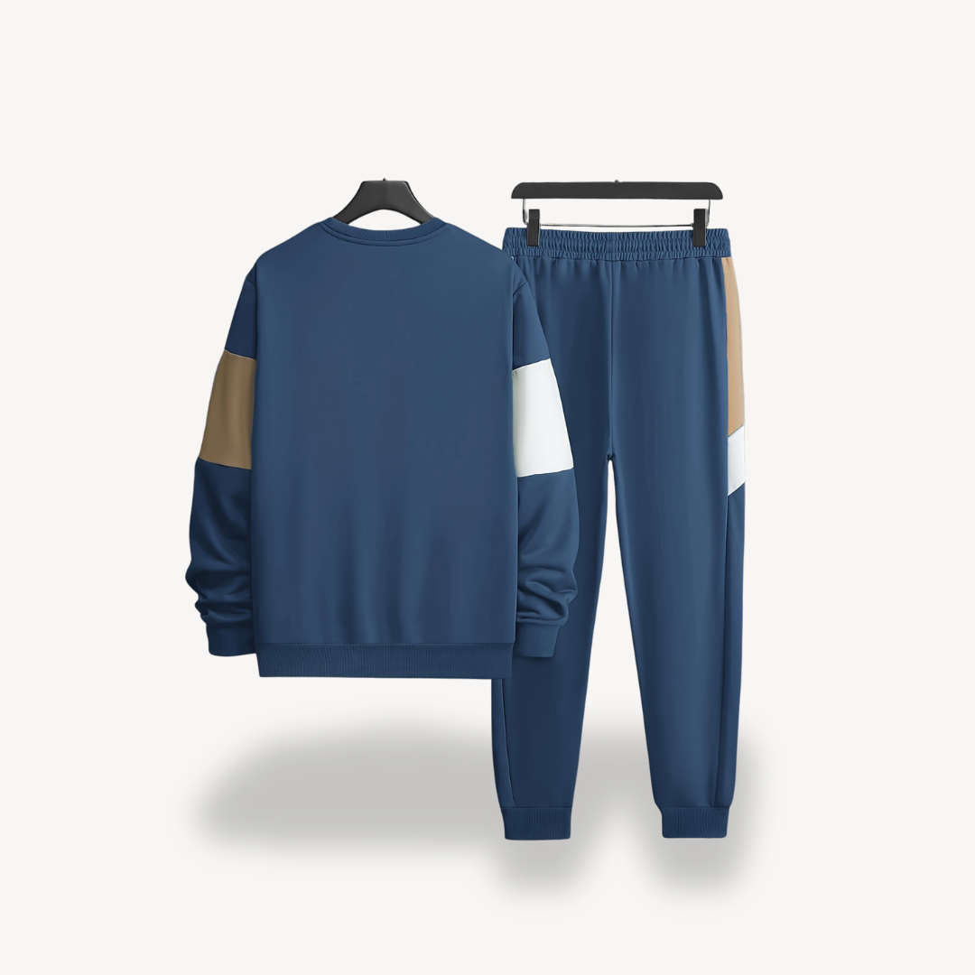 Men's Colorblock Puffer Jacket & Jogger Set | Loravelle