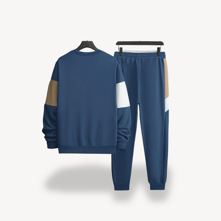 Men's Colorblock Puffer Jacket & Jogger Set | Loravelle