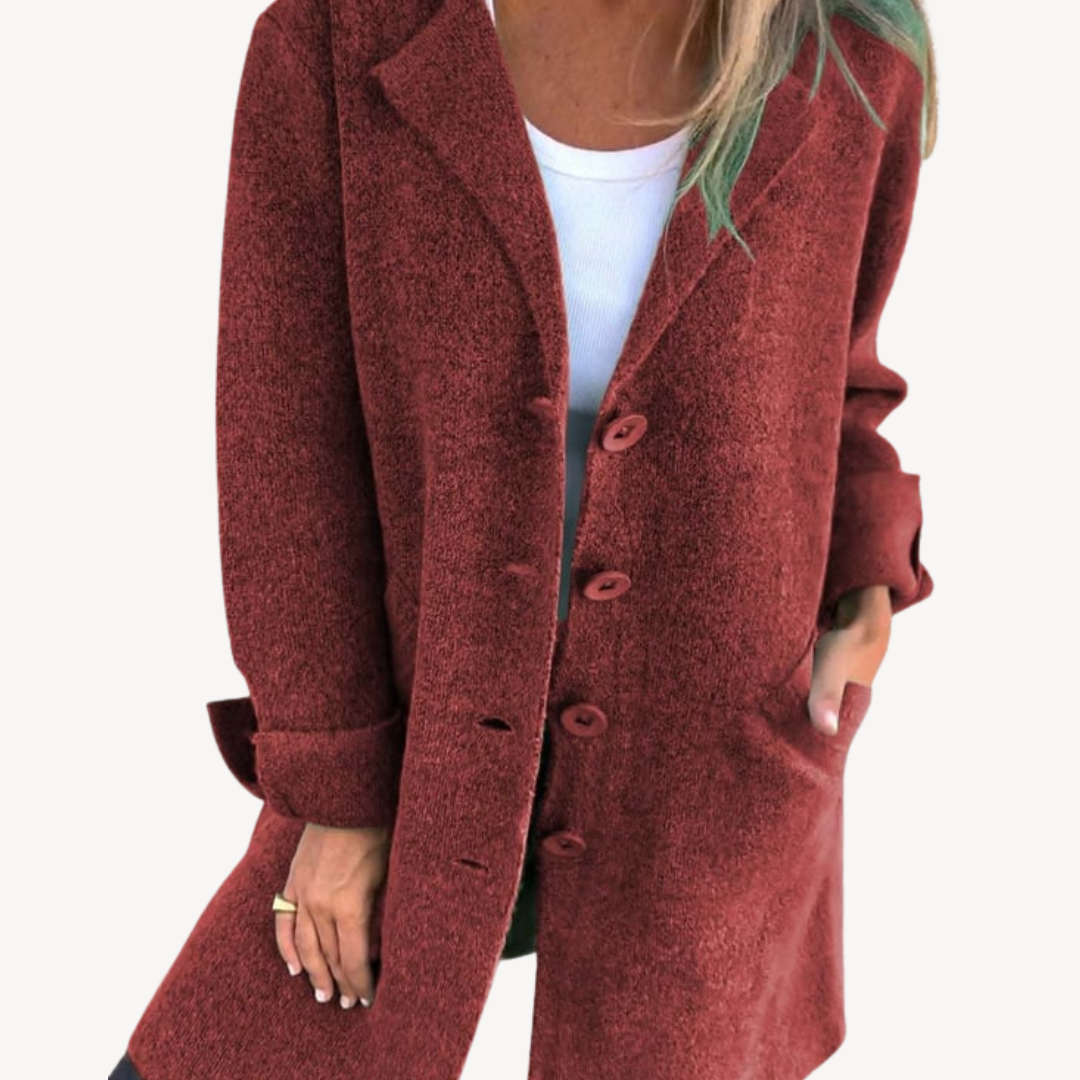 Women's Wool Blend Longline Button Front Coat | Loravelle