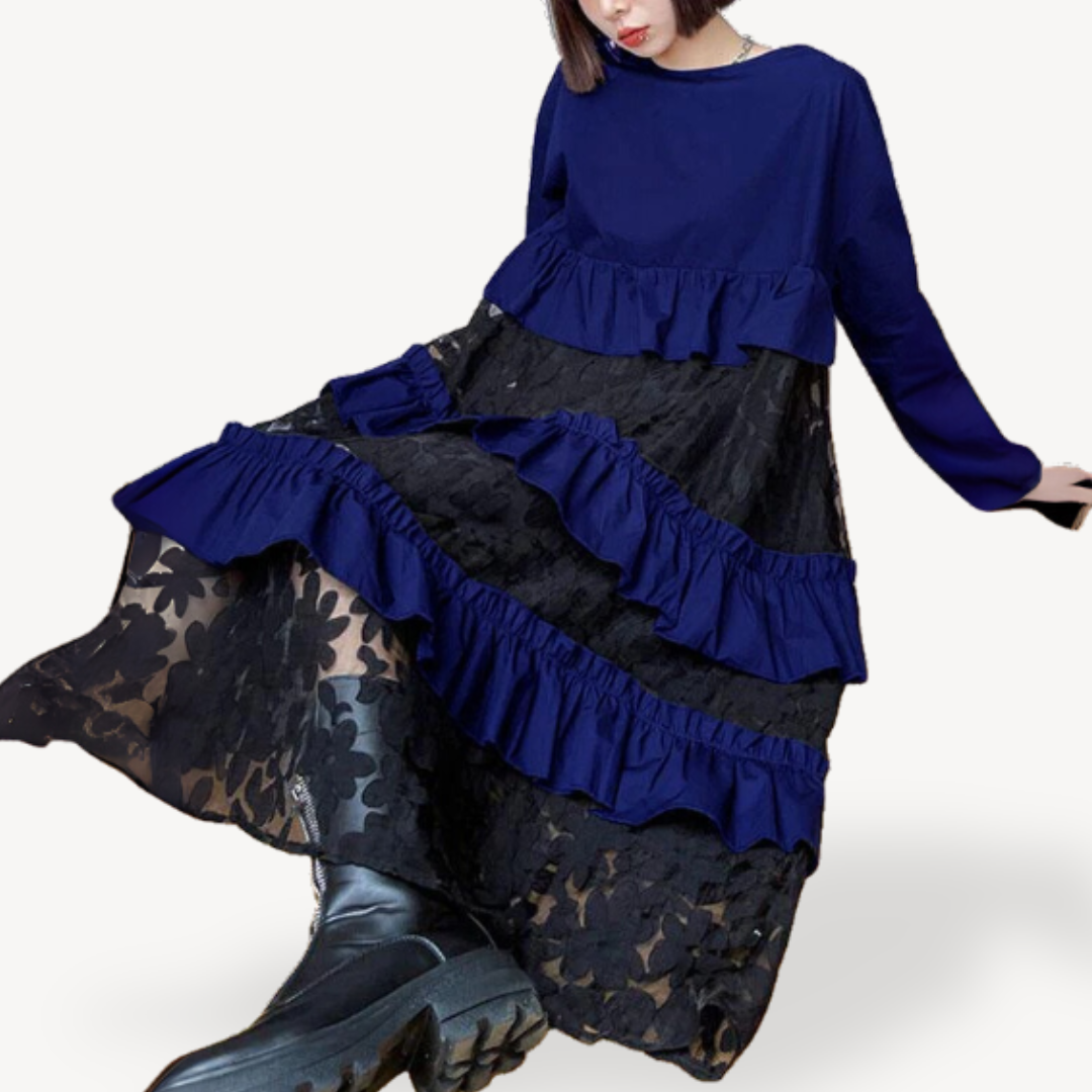 Women's Ruffle Tiered Lace Dress | Loravelle
