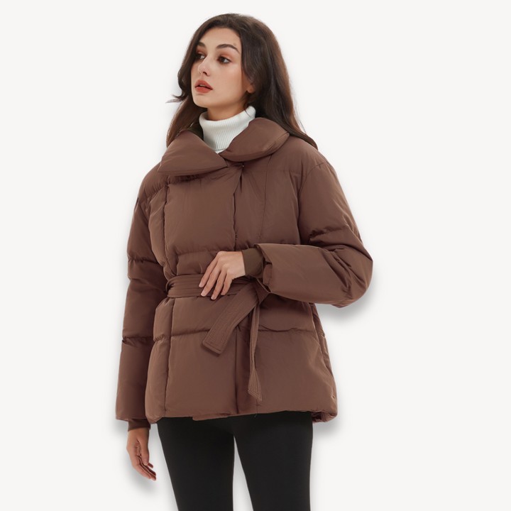 Loravelle | Belted Quilted Puffer Jacket for Women