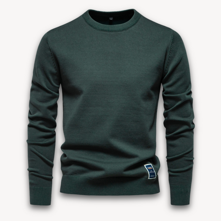 Loravelle | Men's Crew Neck Sweater - Lightweight Cotton Blend Pullover for Adults - Classic Winter Wear