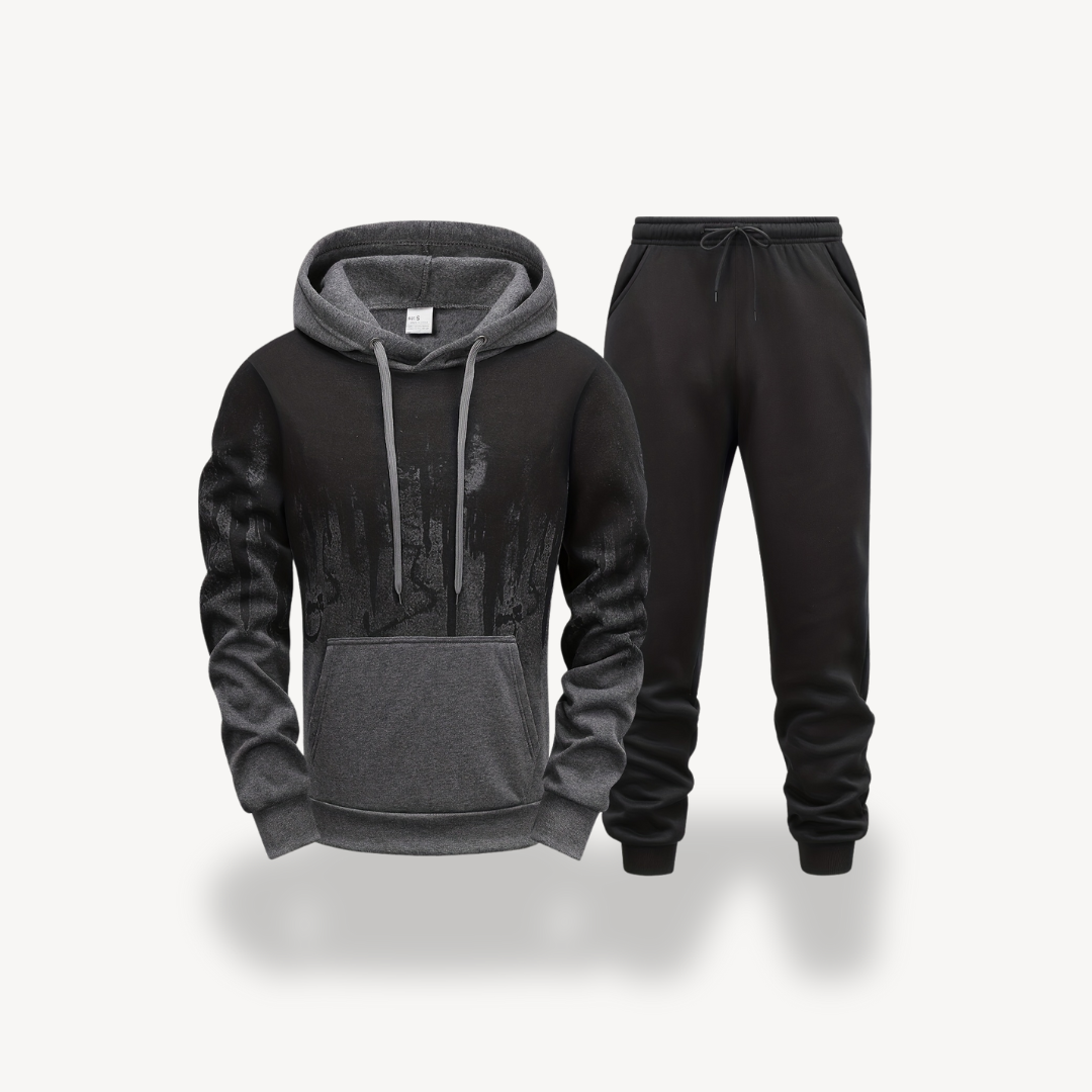 Men's Graphic Print Fleece Sweat Suit | Loravelle