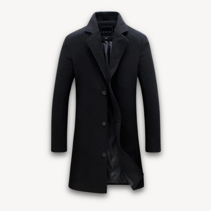 Loravelle | Men's Wool Blend Overcoat - Slim Fit Winter Formal Coat