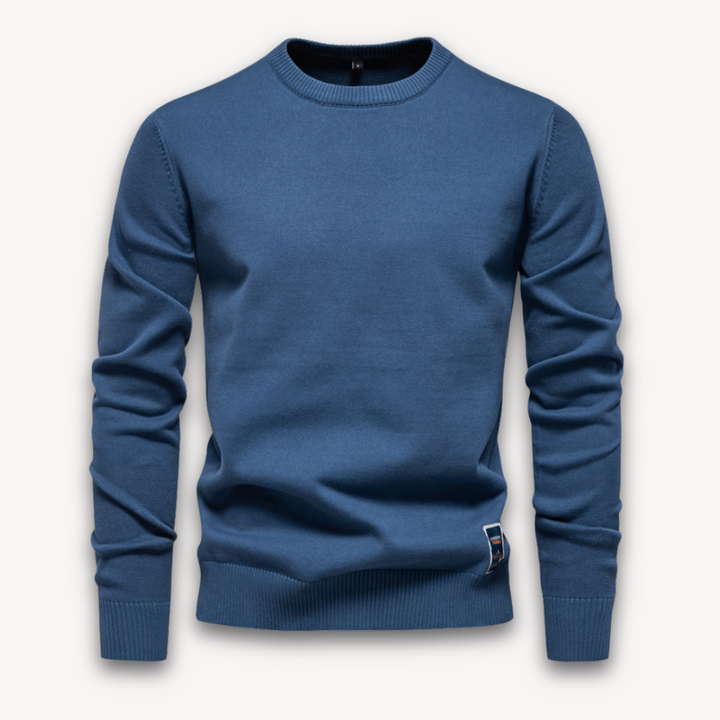 Loravelle | Men's Crew Neck Sweater - Lightweight Cotton Blend Pullover for Adults - Classic Winter Wear