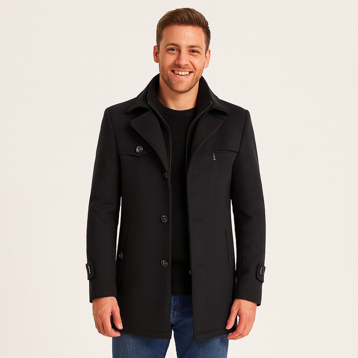Loravelle | Men's Wool Blend Peacoat