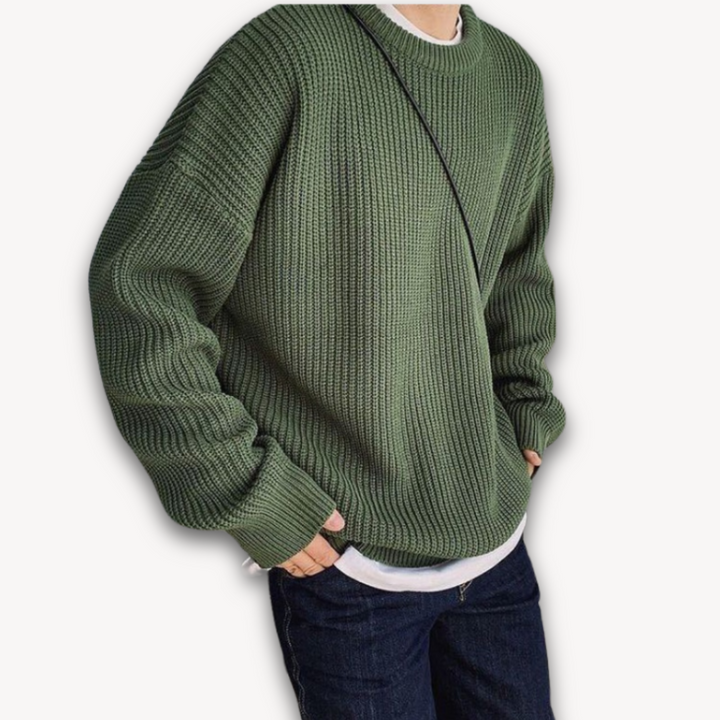 Loravelle | Men's Knitted Sweater - Casual Oversized Pullover for Adults - Soft Acrylic Winter Wear