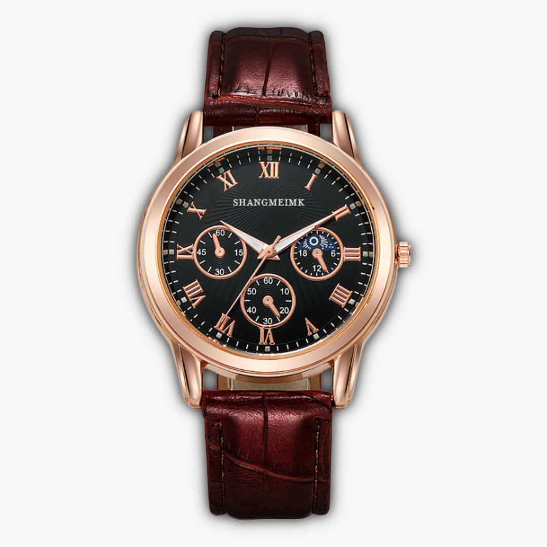 Loravelle | Men's Chronograph Leather Watch