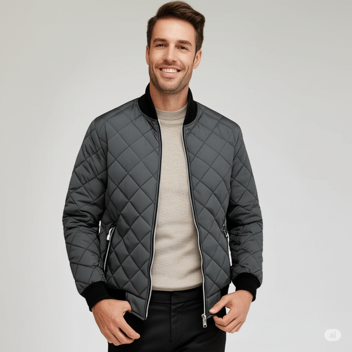 Men's Quilted Sherpa Lined Jacket | Loravelle