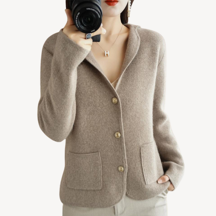 Women's Wool Buttoned Cardigan | Loravelle