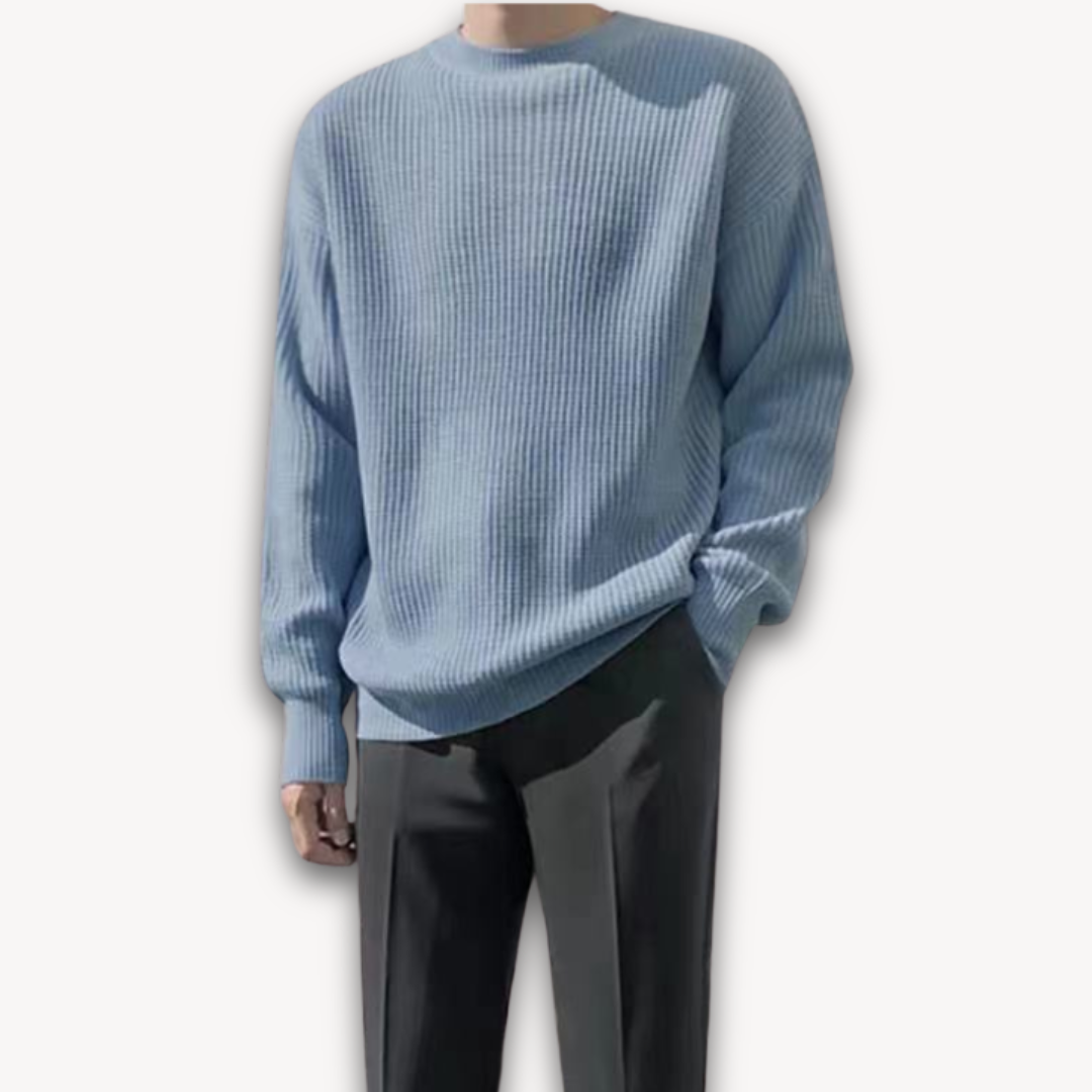 Loravelle | Men's Knitted Sweater - Casual Oversized Pullover for Adults - Soft Acrylic Winter Wear