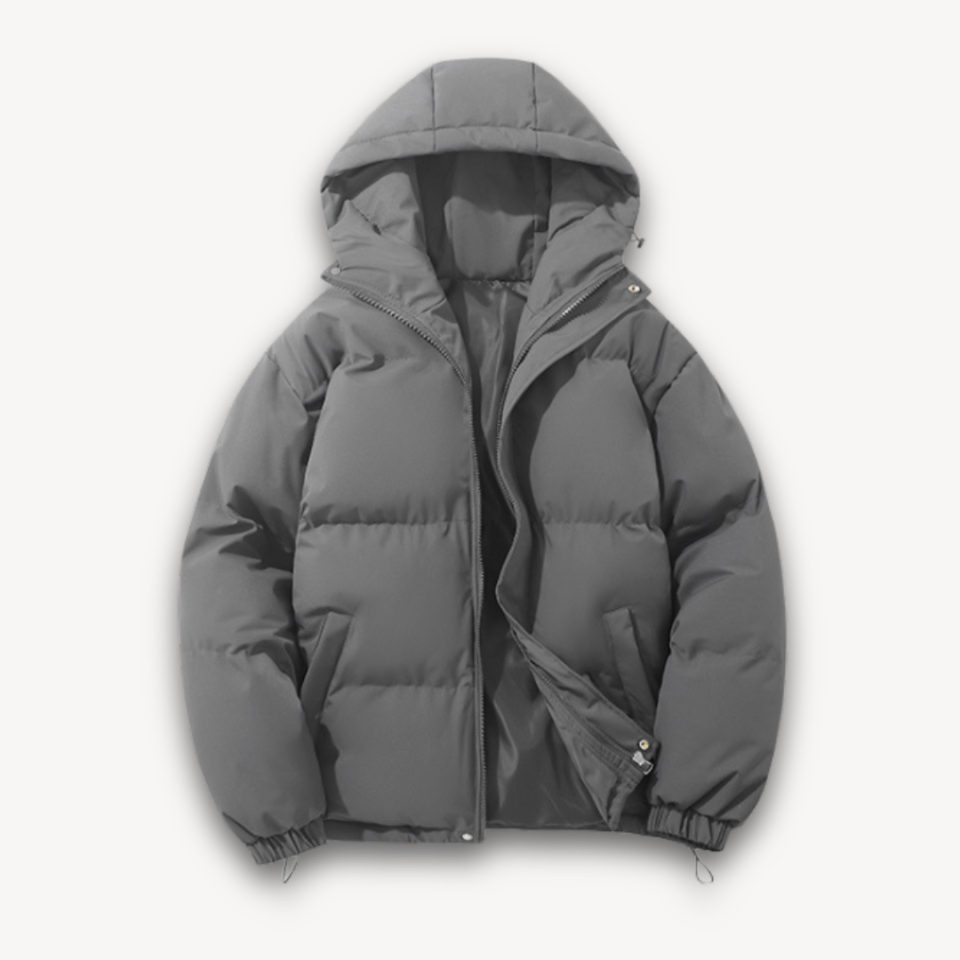 Loravelle | Men's Puffer Jacket with Hood - Warm Winter Outerwear for Adults - Lightweight Polyester