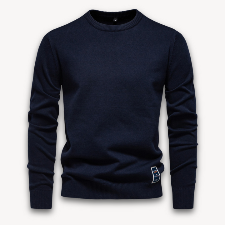 Loravelle | Men's Crew Neck Sweater - Lightweight Cotton Blend Pullover for Adults - Classic Winter Wear