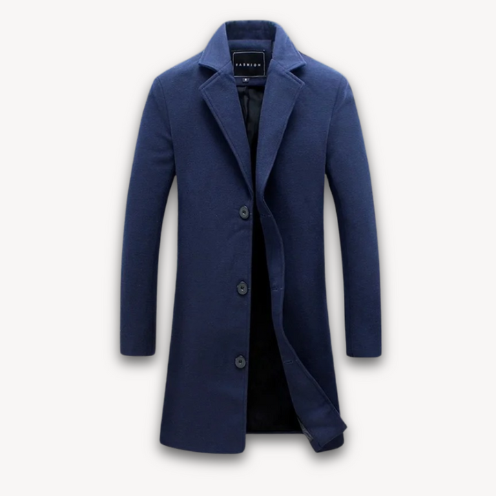 Loravelle | Men's Wool Blend Overcoat - Slim Fit Winter Formal Coat