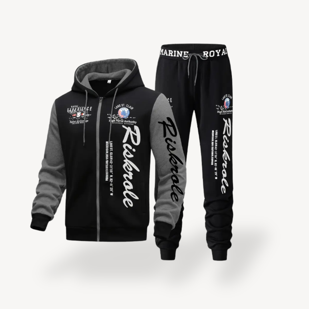 Two Piece Cotton Tracksuit Men | Loravelle
