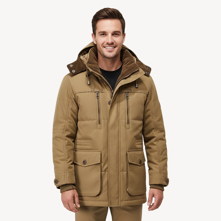 Men's Waterproof Winter Jacket with Hood | Loravelle