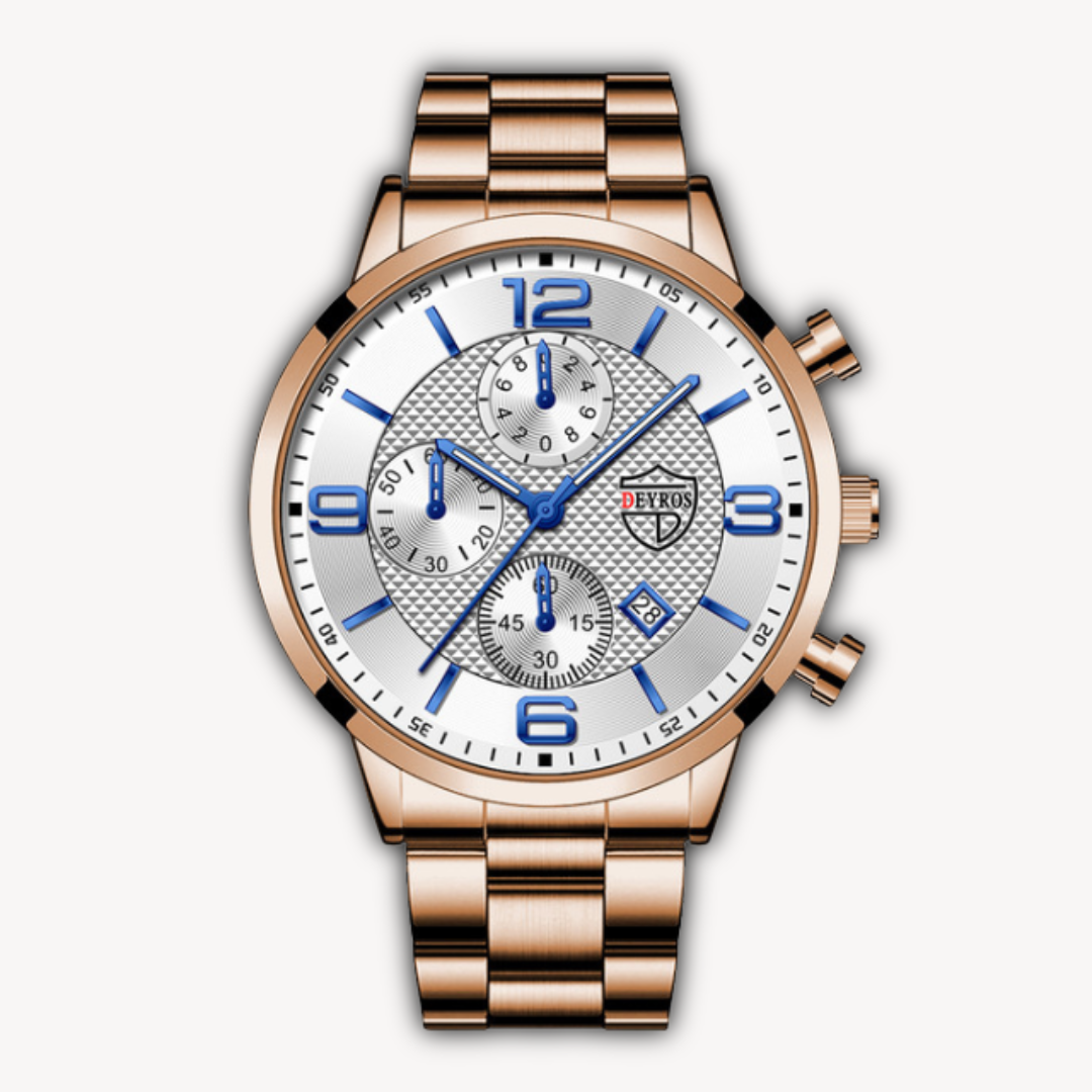 Loravelle | Men's Stainless Steel Chronograph Watch