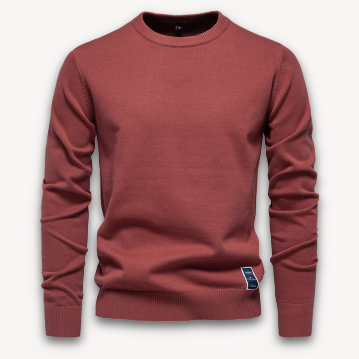 Loravelle | Men's Crew Neck Sweater - Lightweight Cotton Blend Pullover for Adults - Classic Winter Wear