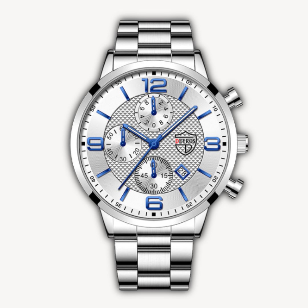 Loravelle | Men's Stainless Steel Chronograph Watch