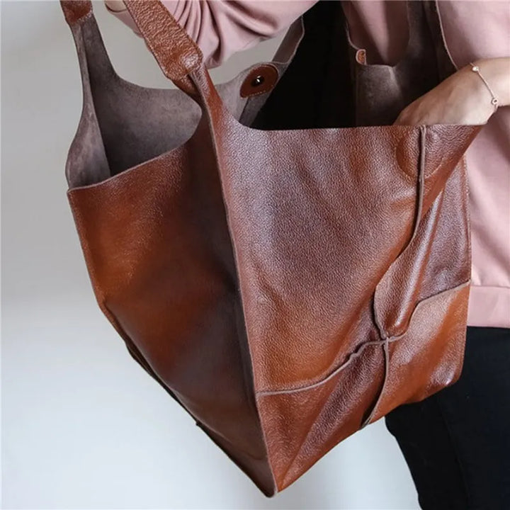 ﻿Milly - Oversized Leather Tote Bag