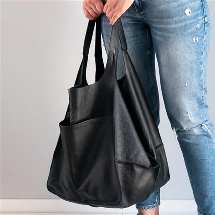 ﻿Milly - Oversized Leather Tote Bag