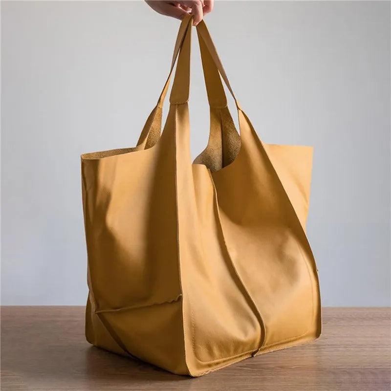 ﻿Milly - Oversized Leather Tote Bag