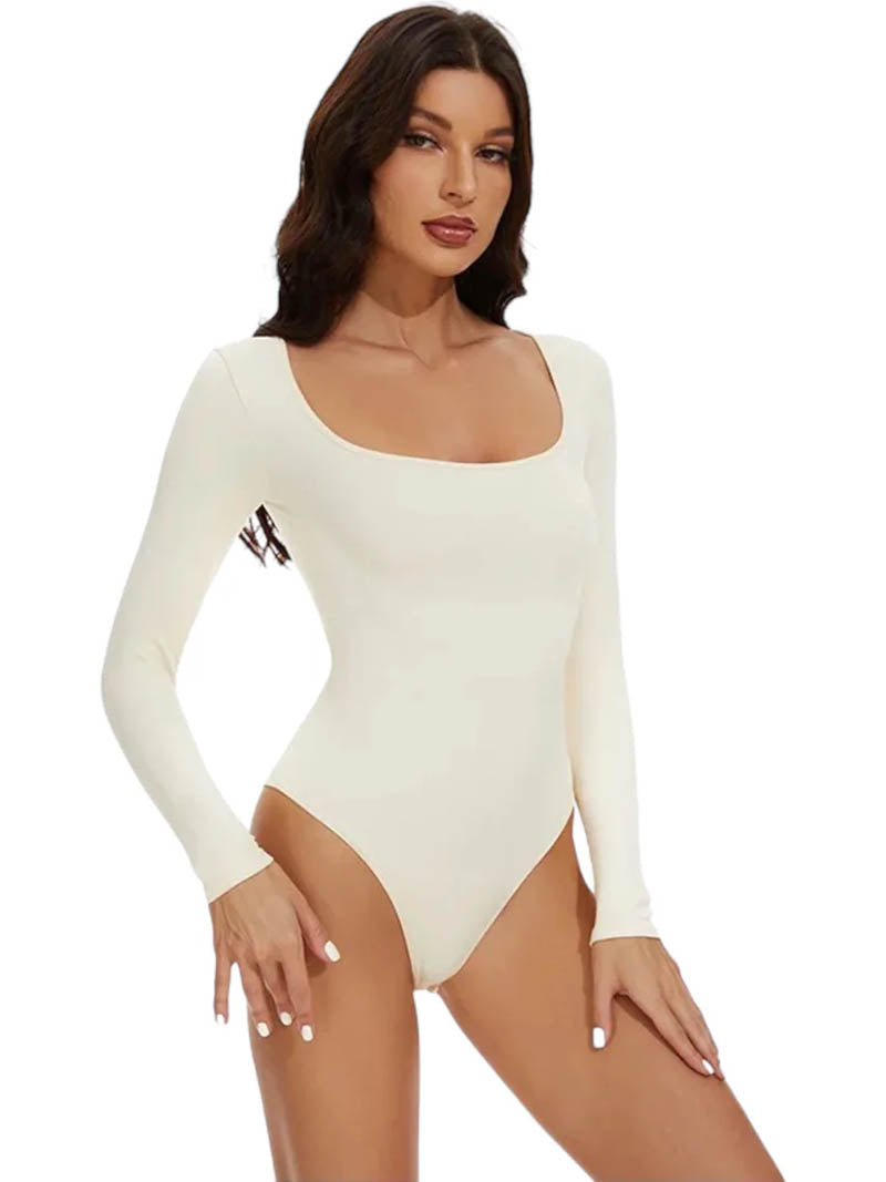 Longsleeve Thong Bodysuit